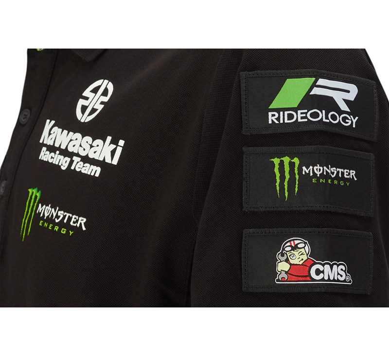 WorldSBK Monster Energy Replica Polo detail photo 4