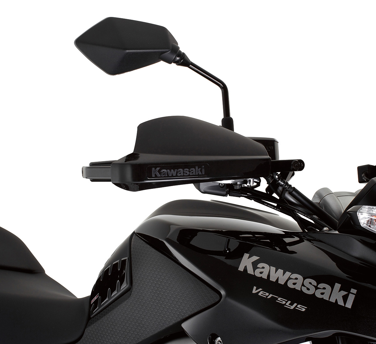 VERSYS® 1000 LT Hand Guard Shell Set, Black with Logo | Kawasaki