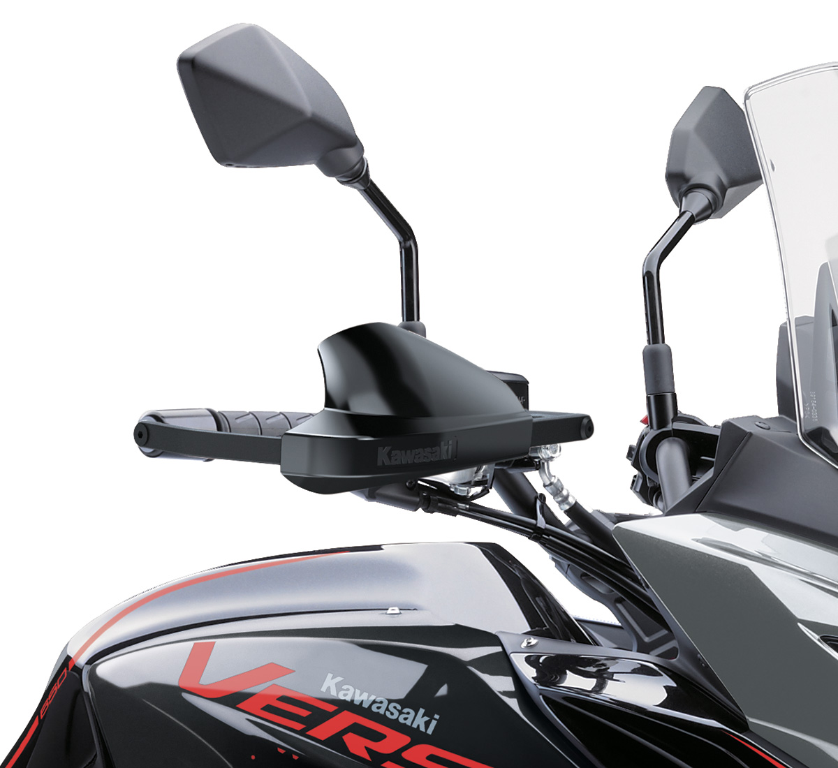 VERSYS® 1000 LT Hand Guard Shell Set, Black with Logo | Kawasaki