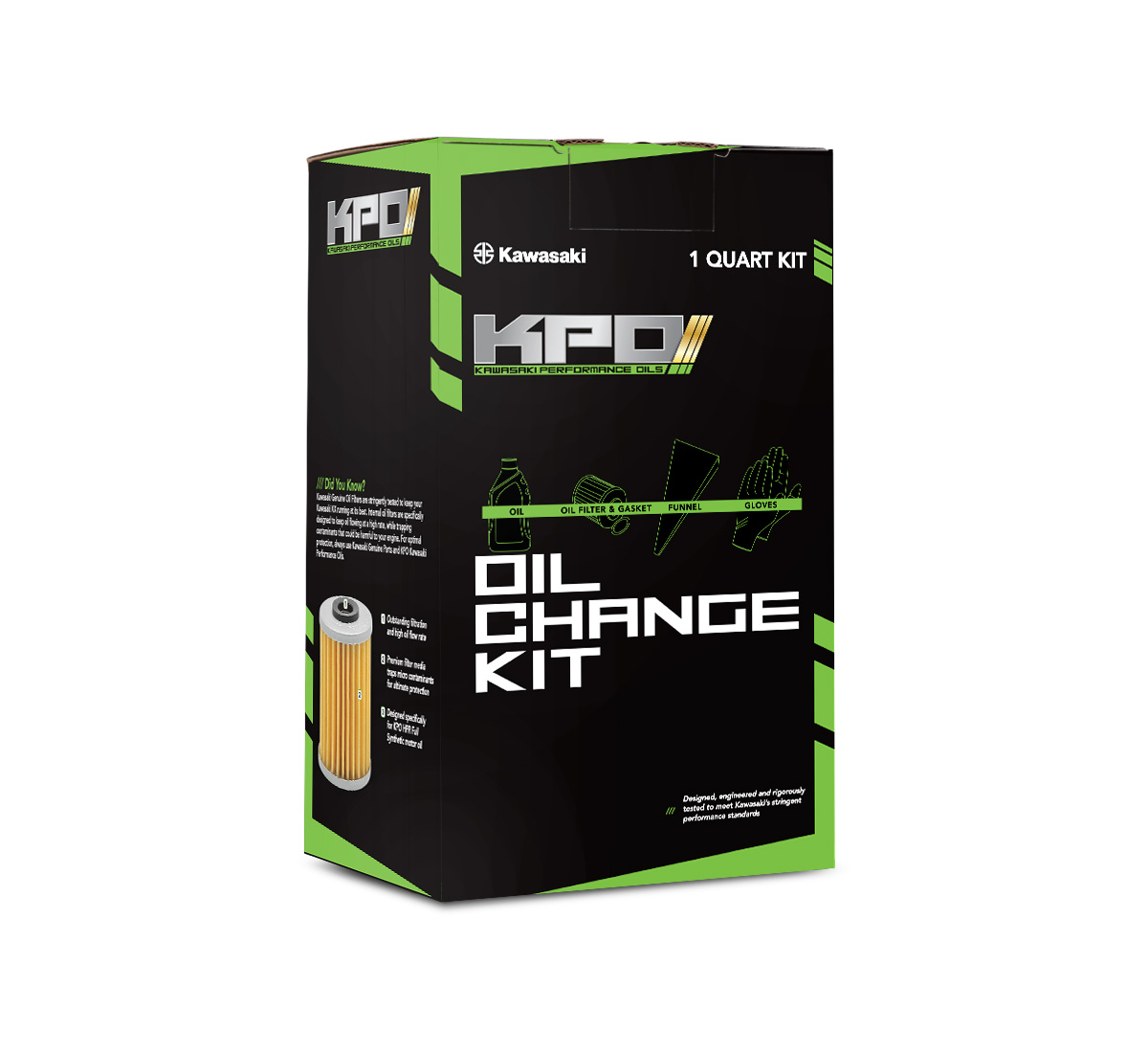 KPO Oil Change Kit-Full Synthetic: KX™250/F 2009+ / KX™450/F 2016+