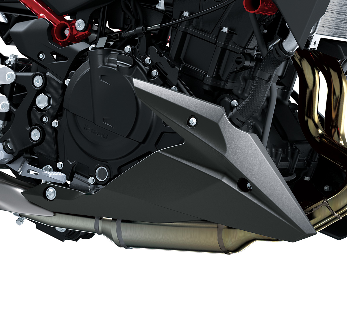 Z500 ABS Lower Cowling, Metallic Spark Black/660 | Kawasaki Motors 