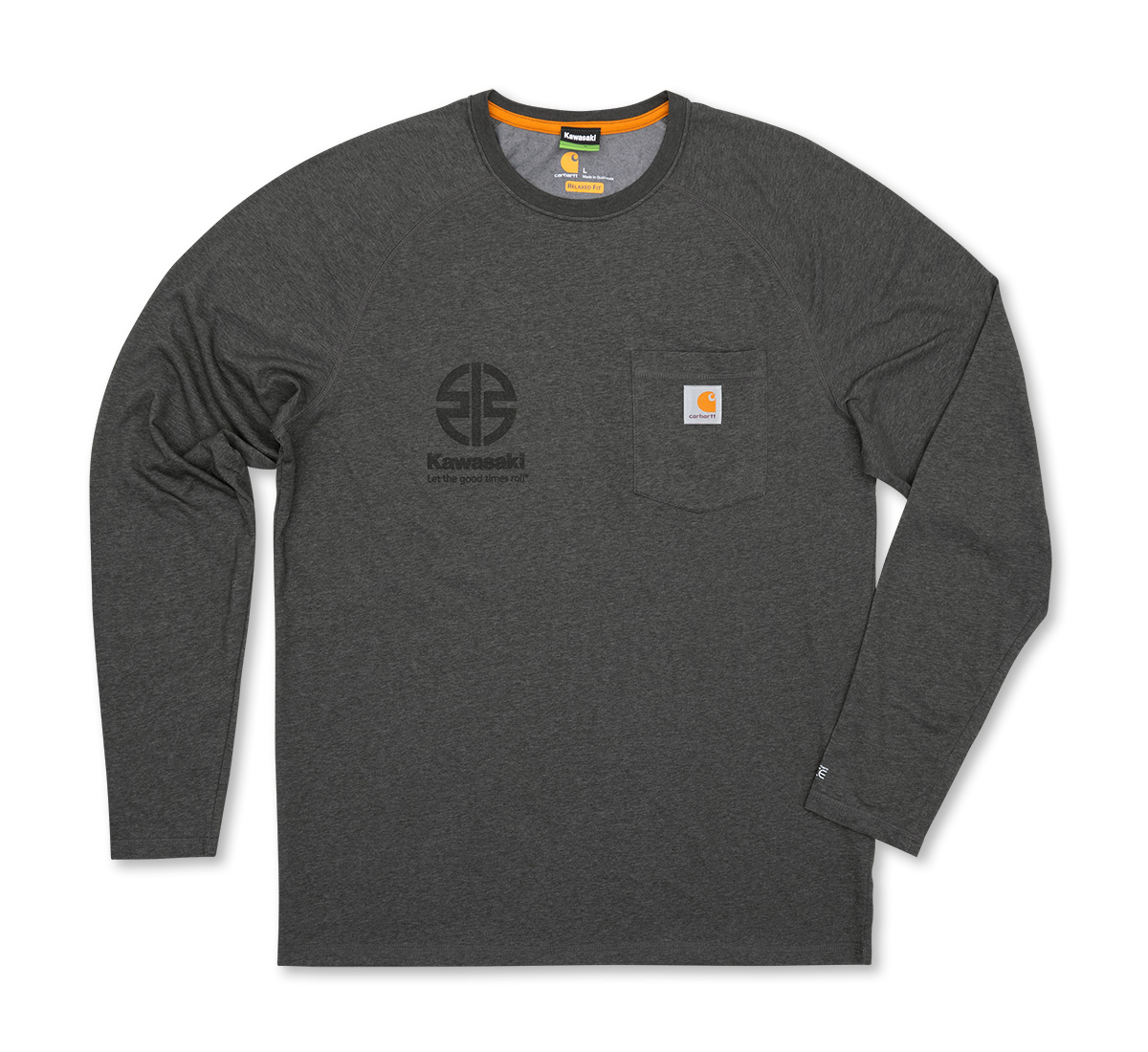 Kawasaki River Mark Logo Carhartt ® Workwear Pocket Long Sleeve T-Shirt