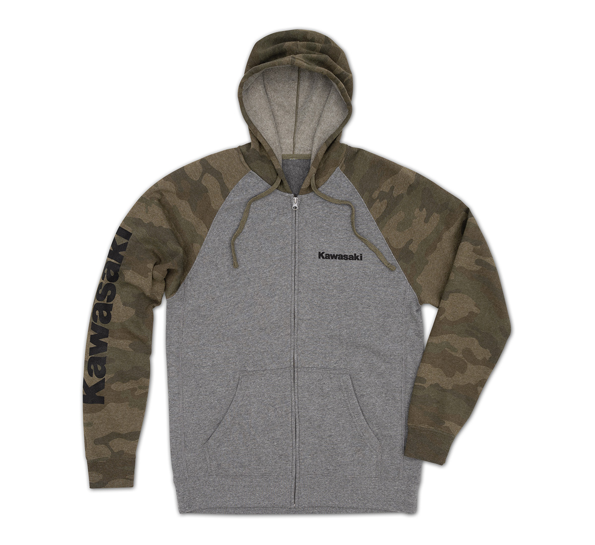 Kawasaki Light Weight Camo Zip Up Sweatshirt