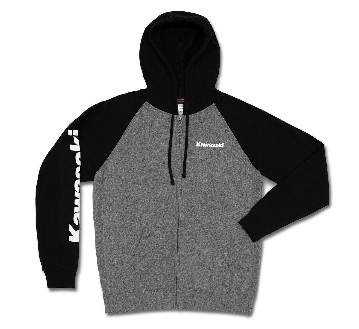 Two Tone Raglan Zip-Up Sweatshirt