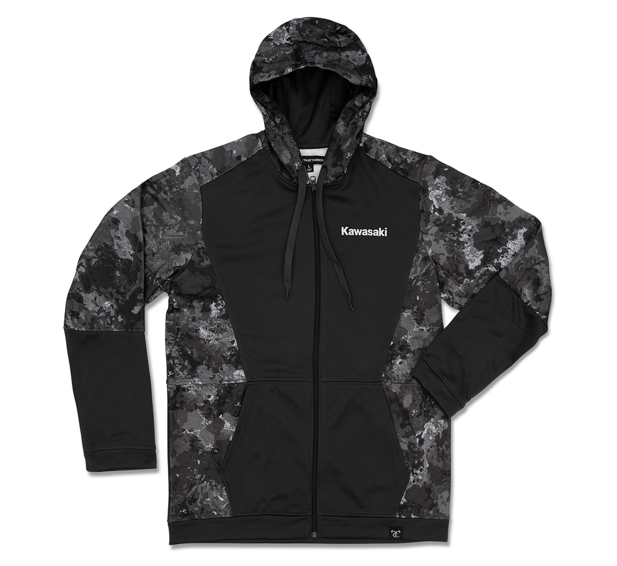 Kawasaki Midnight Camo Zip Up Hooded Sweatshirt