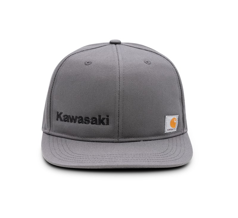 100% acylic Kawasaki Carhartt® Gray Cap detail photo 2