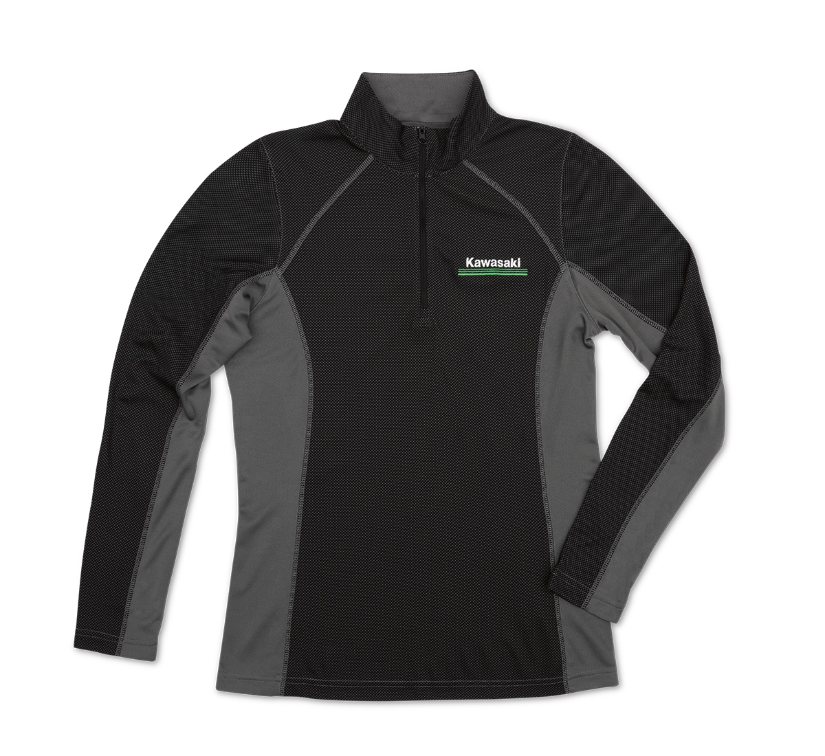 Women's Kawasaki 3 Green Lines Half Zip Pullover