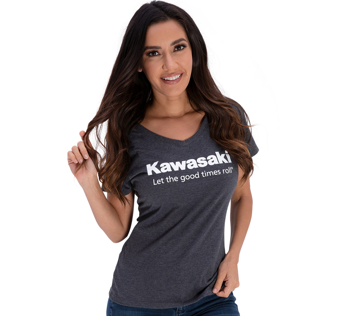 Women's Kawasaki Let the Good Times Roll® V-neck T-shirt