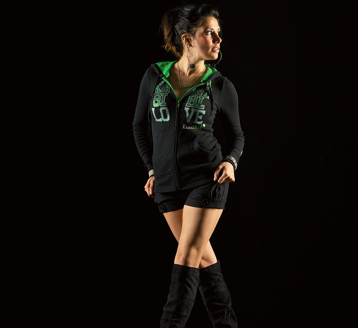 Kawi Girl™ Hearty Love Hooded Sweatshirt