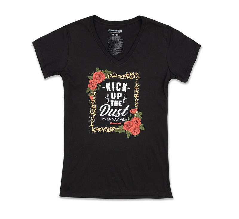 Kawasaki Women's Kick Up The Dust V-Neck Tee detail photo 1