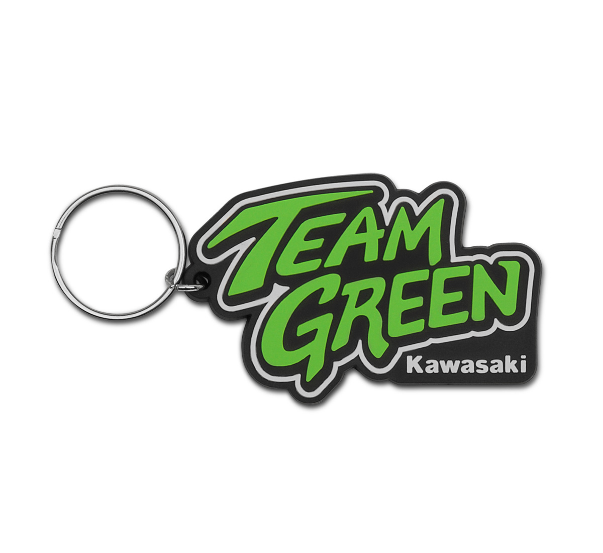 Team Green Rubber Keychain