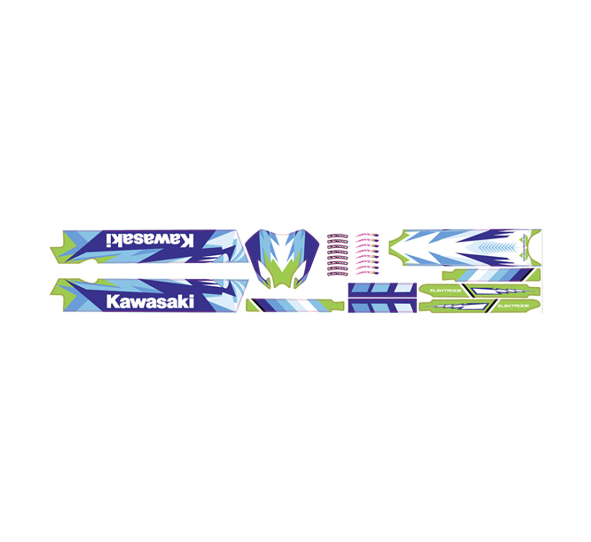 Kawasaki Elektrode® 16 Graphics Kit - Blue