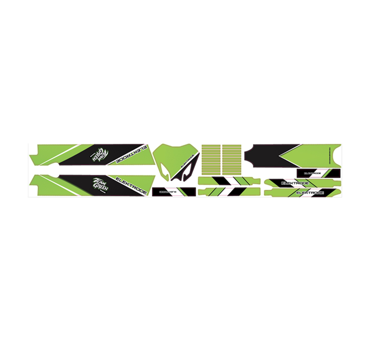 Kawasaki Elektrode® 16 Graphics Kit - Team Green™