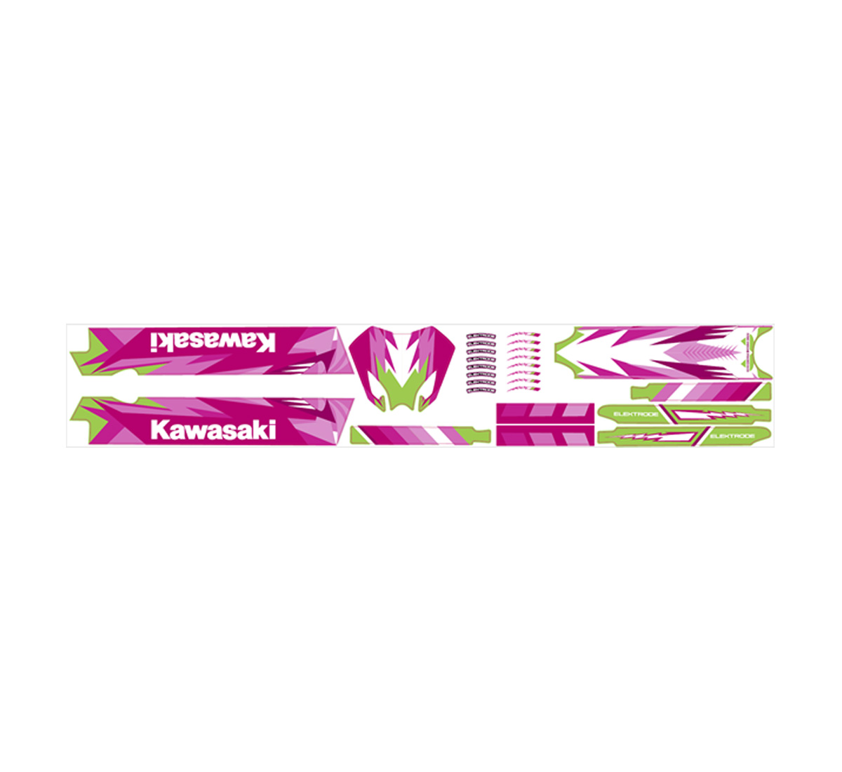 Kawasaki Elektrode® 16 Graphics Kit - Pink