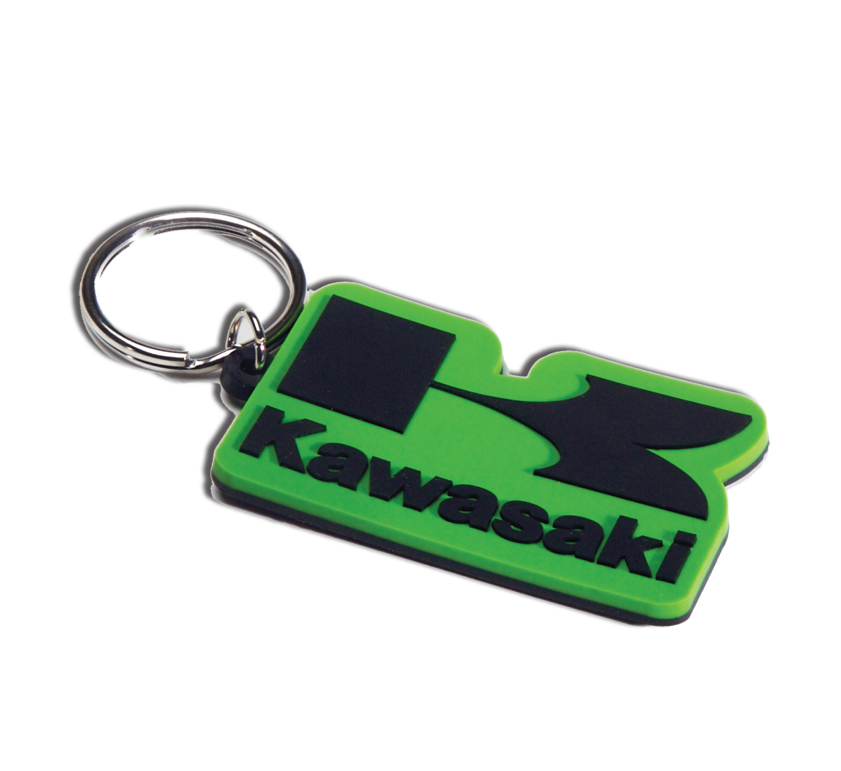 Rubber Stacked Logo Keychain