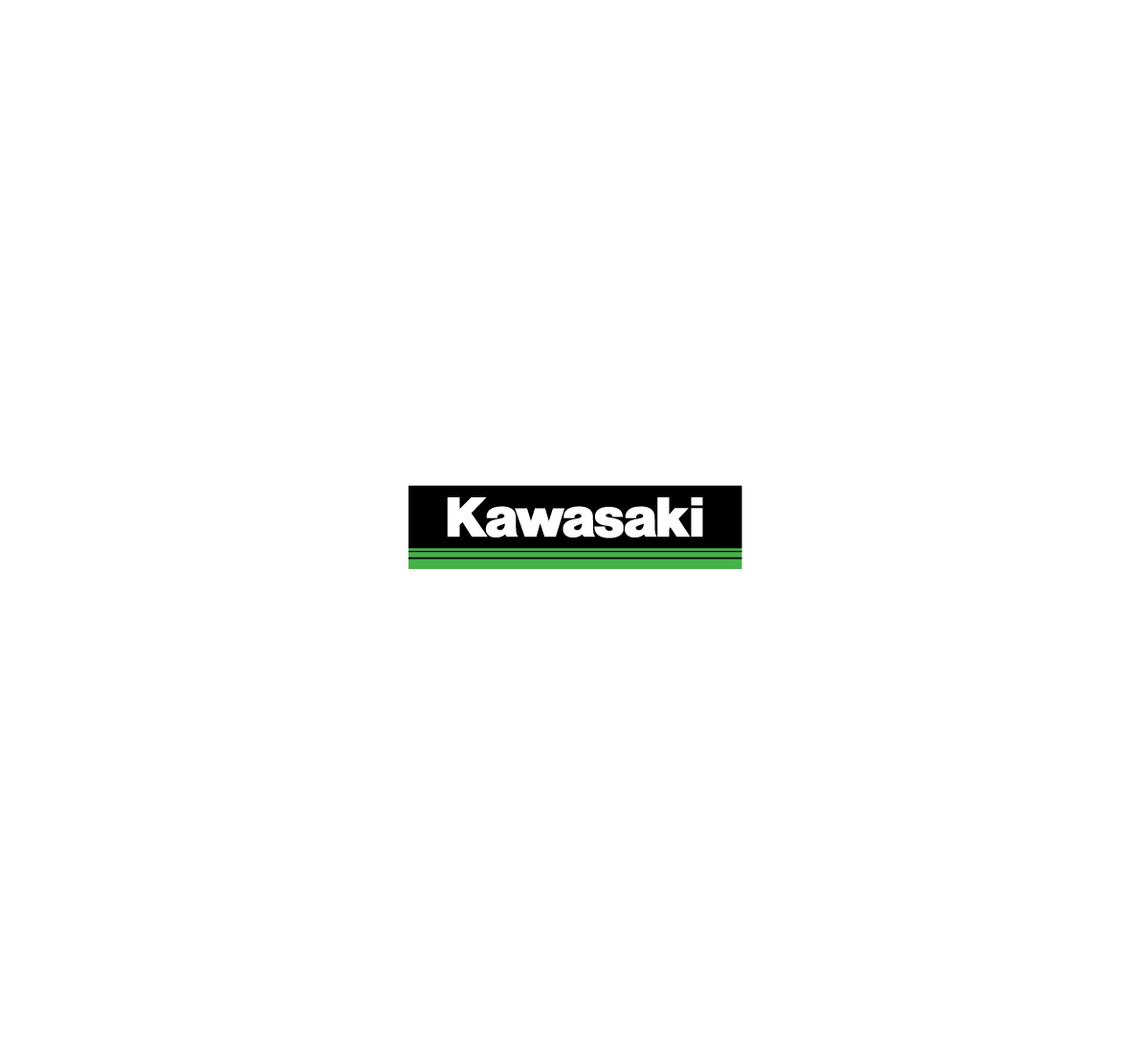 Kawasaki 3 Green Lines 6" Decal