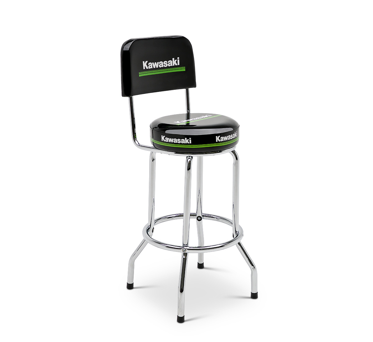 Garage stool with online backrest