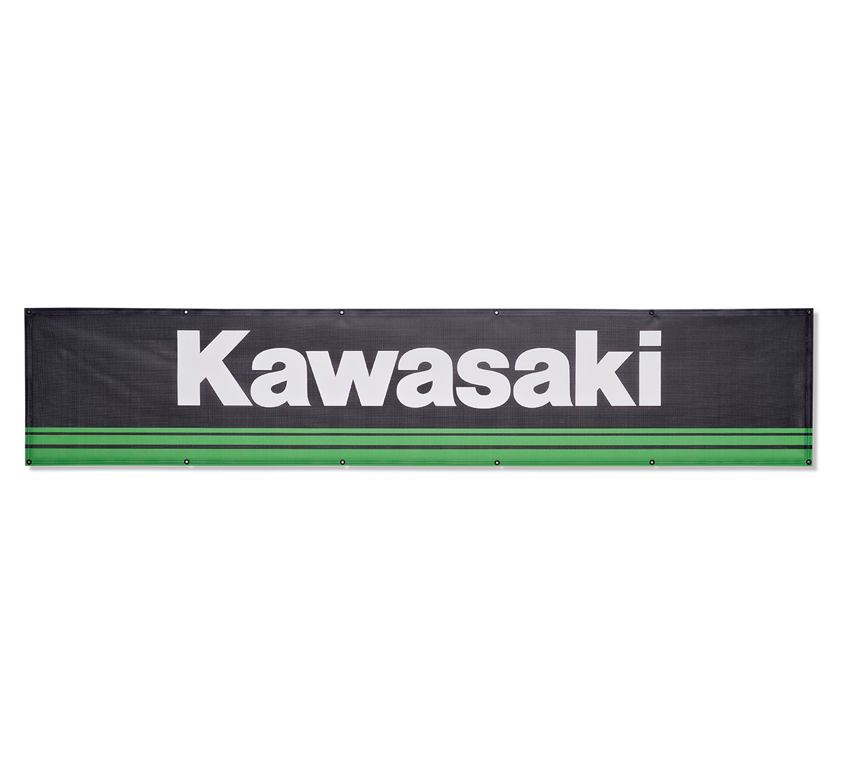 20 Kawasaki 3 Green Lines Mesh Banner 