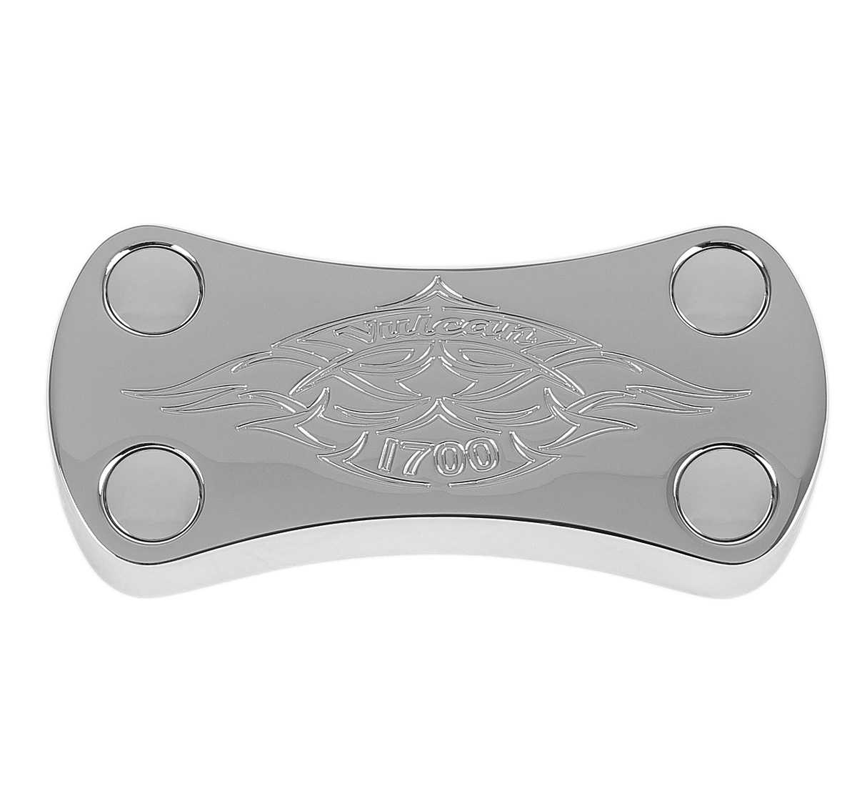 Billet Handlebar Clamp, Chrome Flame
