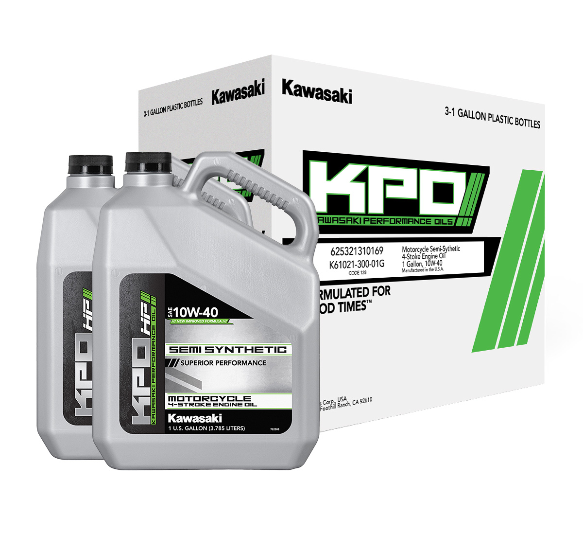 KPO Semi-Synthetic 4-Stroke Engine Oil, Gallon, 10W-40