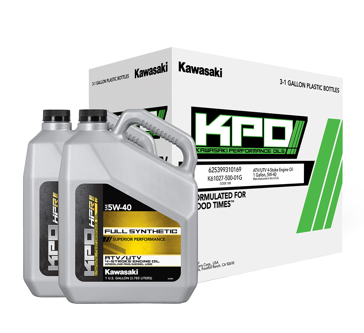 KPO UTV & ATV Full Synthetic 4-Stroke Engine Oil, Gallon, 5W-40