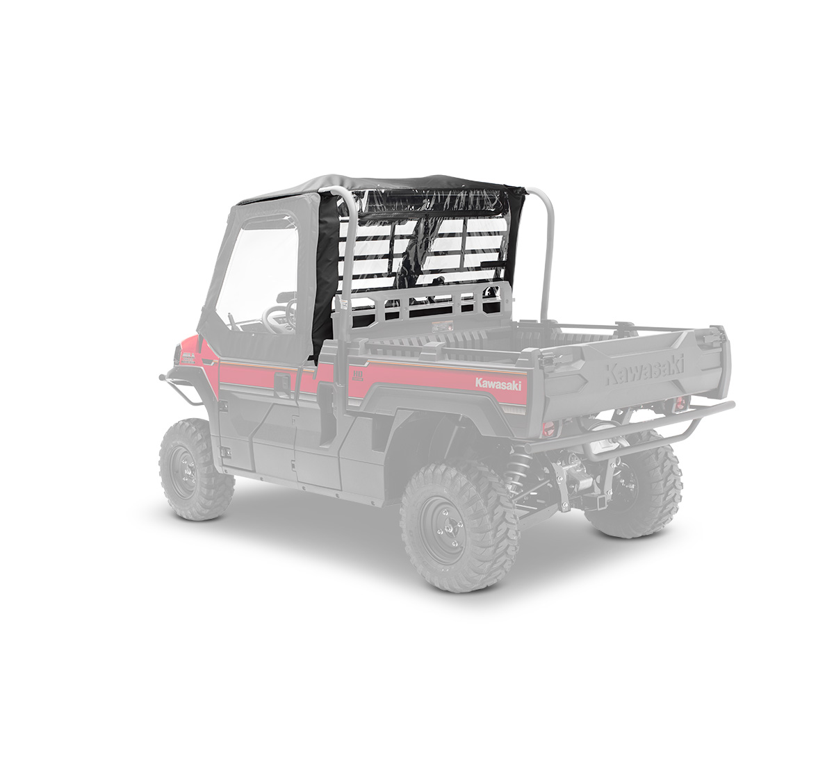 Soft Cab Enclosure, Roof and Back, Black
