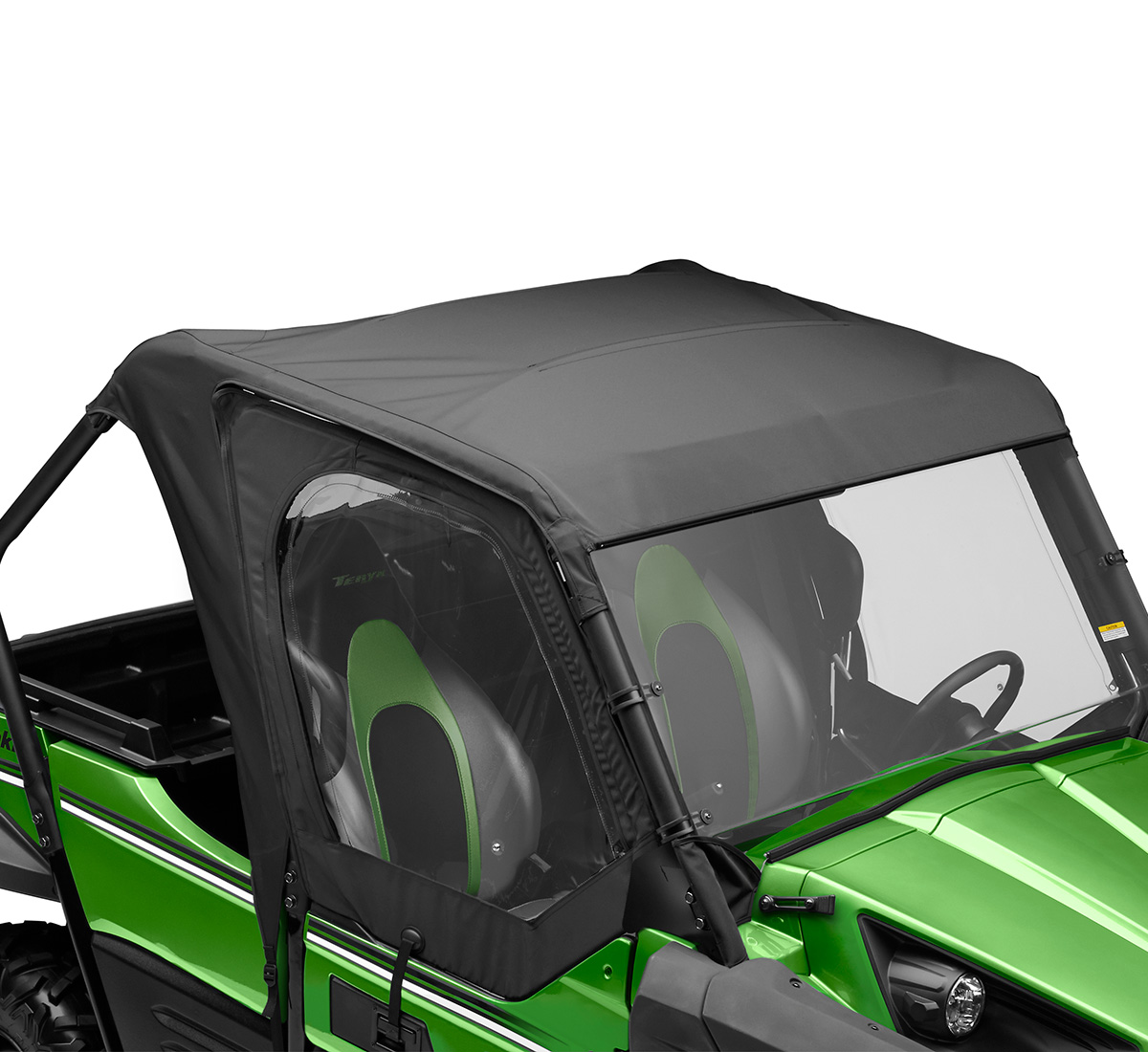 Soft Cab Enclosure, Roof and Back, Black
